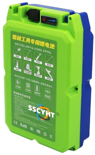 SSCYHT 36V,12AH, 24V 36V 48V Rechargeable Lithium Battery 12AH 16AH 20AH 30AH Garden Tools Replacement Battery for Lawn Mower/Drill/Chainsaw/Trimmer/Blower