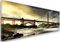 Feeby Bilder Golden Gate Bridge San Francisco 150x50 cm Wohnzimmer Schlafzimmer Büro Flur Küche Wandbilder Modern Bild auf Leinwand Kunstdruck Design Brücke Architektur Wasser Berge Rot Blau