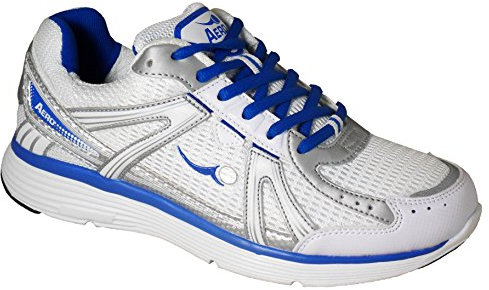 Aero Ladies ComfitPro Sprint Lawn Bowling Shoes White/Blue/Grey UK 3