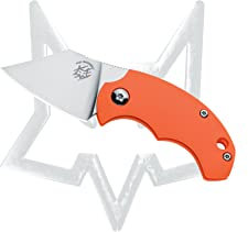 Fox Production fx.519o Couteau BB Gragotac, lame acier N690Co sans cran avec lentille, manche 6,5 cm FRN orange