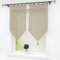 Joyswahl Scheibengardine Voile Bistrogardinen mit Quaste, einfarbig Melina Kurzstore BxH 45x90cm Braun mit Schlaufen 2 Stück