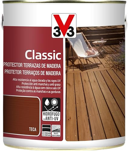 V33 Protector Terrazas De Madera Classic Mate Teca 2,5L