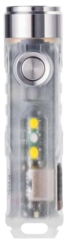 RovyVon Aurora A7 LED Keychain Flashlight, 550 Lumens, Cree Rechargeable Mini Torch, Fluorescent Blue,Super Bright EDC Light