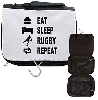 Trousse de Toilette Voyage à Suspendre Eat Sleep Rugby