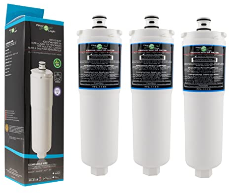 Filterlogic FFL-111B | 3x Filtro interno de agua del frigo compatible con 3M CS-52 para Balay, Bosch, Siemens, Neff filtros frigorífico americano 5553629 00576336 576336 00640565 CS-452 CS52 CS-51