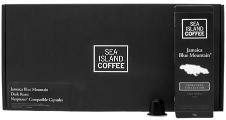 Jamaica Blue Mountain, Signature Dark Roast - Nespresso Compatible Pods | Sea Island Coffee (60 Capsules)