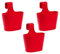 3X Blumenkasten oval 2,8 Liter Balkon Übertopf Pflanzkasten Blumentopf zum Hängen mit 1. Bügel und Wasserspeicher Rot