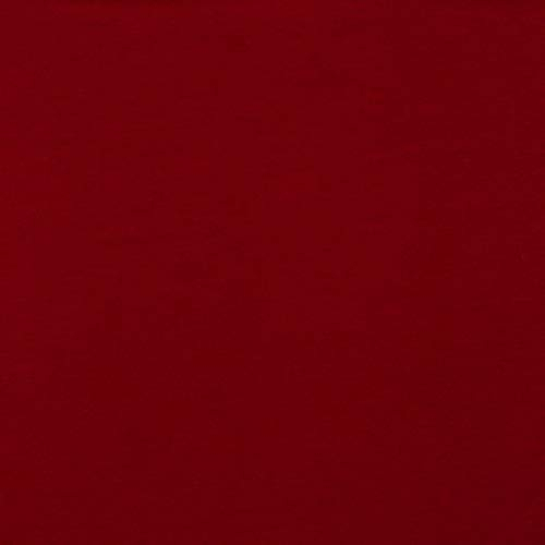 Hans-Textil-Shop Stoff Meterware Uni Jersey - 1 Meter, Schadstoffgeprüft, Jerseystoff, Deko, Kleidung, Shirts, Röcke, Leggings (Bordeaux)