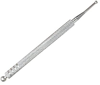 Akupressurstift, Meridianstift Akupressur Stab, Akupressurstift Massage Stift, Akupunktur-Stäbchen Narbenpflege Edelstahl, Länge 10 cm Kugel Ø 2/5 mm