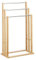 Towel Holder Freestanding with 3 Towel Rails, Towel Stand for Bathroom, Wood, Stainless Steel, HWD: 84 x 48 x 26 cm, Natural Camper Van Caravan Camping Shed Garage Rail