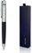 Kugelschreiber mit Gravur, Silber / Chrom, luxuriöser Kugelschreiber mit PU-Leder, personalisierbar mit Namen auf dem Stift, Geschenkset für Männer und Frauen, professionell, Chefbüro, schöne Stifte