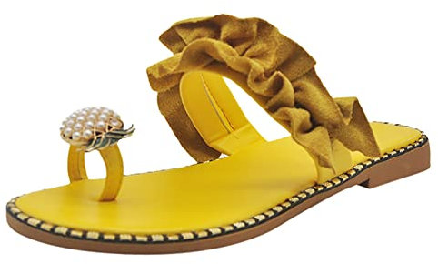 NOAGENJT Scarpe Primadonna Infradito da donna con zeppa floreale Infradito da spiaggia con suola colorata Pantofole alla moda Infradito con suola spessa Pantofole da Scarpe A Dondolo
