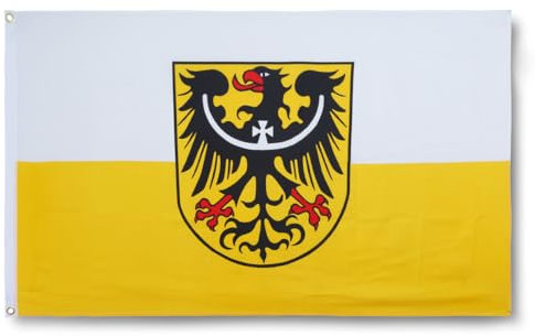 Sonia Originelli premium Fahne für jede Gelegenheit - hissfertig & wetterfest -Größe: ca. 90 x 150 cm, Farbe: Niederschlesien