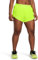 Under Armour Women's Fly by 3in Shorts, Lightweight and Comfortable Women's Gym Wear, Ladies' Sports Shorts with Ventilation Panels and Zip Pocket,High Vis Yellow/High Vis Yellow/Reflective,SM