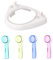 Base Supporto Porta Testine per Spazzolino Spazzolino Elettrico- con 4 Custodie Antipolvere per Testine Oral-B (B)