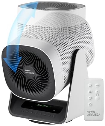 COWAY AIRMEGA AIM 2-in-1 Luftreiniger & Luftzirkulator für Schlafzimmer & Zuhause | H13 HEPA Filter für Haustier, Pollen, Staub, Gerüche, Allergien | Entfernt 99,999% der Partikel bis 0,01µm