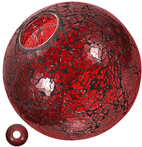 OSALADI Dekorativer Mosaik-glas-lampenschirm Klein Wandleuchte Rot Für Schreibtischlampe Vintage-design