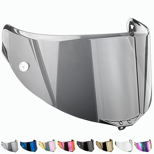 Everalo Kompatibel mit Agv Race 2 Visier - Race 3 - Pista - Pista Gp - Pista Gpr - Pista Gp RR - Corsa - Corsa R - Gt Veloce - Veloce S - Helmvisier Pinlock und Tearoff Ready (Schwarz 30%)