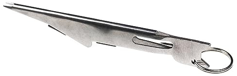 Fishing Knot Tying Tool, Fishing Hook Tie Tool Fishing Line Quick Knot Tying Tool Fly Fishing Angler Accessories Nail Knot Tying Tool for Hooks, Lures and Line, Silver