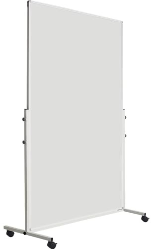 kaiserkraft | Whiteboard | mobil | Stahlblech | lackiert | HxBxT 1900 x 1265 x 505 mm