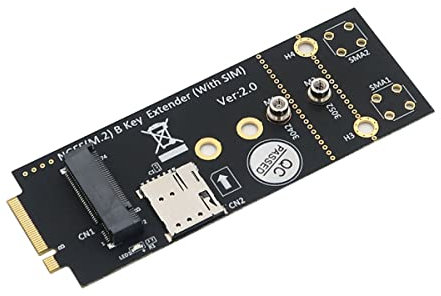 Wlauqueta Adapter M.2(NGFF) Key B mit SIM-Slot für 3G/4G/5G, unterstützt Nano-SIM-Karte und 3042/3052 Typ M.2 Key B Card Size