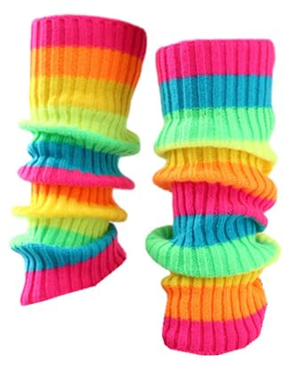 FANSU Stulpen Damen Leg Warmers Beinwärmer Frauen Winter Legwarmers Verdicken Bein Stulpen Mädchen für Tanz, Ballett, Fitness, Yoga (1 Paar,Regenbogen-Stil)