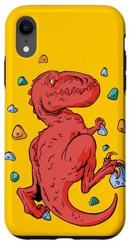 T-Rex Dinosaur Climbing Wall Case for iPhone XR