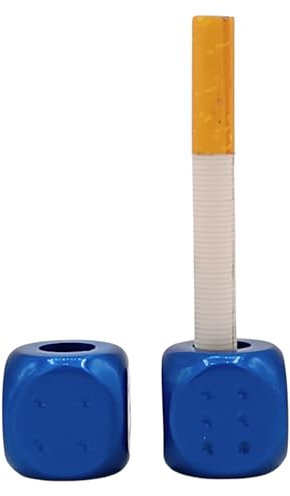 raupir Set 2x Gluttöter für Aschenbecher Würfel Metall blau Glutkiller Glutlöscher