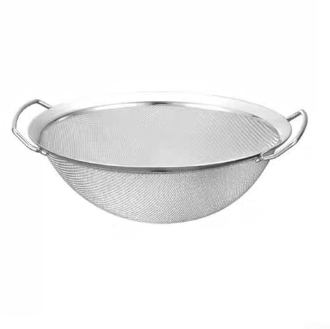 Colador de malla fina de acero inoxidable, escurridor de tamiz, colador fino con 2 asas para cocina (25 cm)