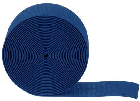 QUARKZMAN 5 Stück Gummiband 50mm Breite Gummibänder Nähen 5 Meter Lang, Hosengummi Elastisches Band Flachgestricktes Rubber Gummilitze für DIY-Projekte Kunsthandwerk Stoffe, Dunkelblau