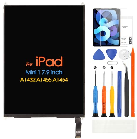 Ersatz-Bildschirm-Ersatz für iPad Mini 1, LCD-Display für iPad Mini 1. A1432, A1455, A1454, 20,1 cm (7,9 Zoll) Panel-Reparaturteil-Set (nur LCD, kein Touch-Digitizer)
