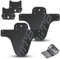 YHT 2 Pack Mountain Bike Fenders, High Compatible Bicycle Mudguard Fits 26, 27.5, 29, Thicken Widen Front and Rear Mud Guard, MTB Fender, Frame Guards,Black,Pattern-1