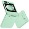 DOMAVER Case for Samsung Galaxy Z Flip5 Case, Slim Fitwith Zipper Protection Thin TPU Anti-Slip Silicone Protective Girls Women Men Phone Cover for Samsung Z Flip 5 5G, Mint Green