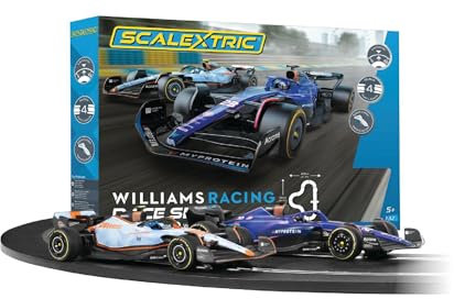 Scalextric Rennstrecken-Sets für Kinder – C1450M Williams Racing Race Set Speed ​​Track – elektrische Rennstrecken für Jungen und Mädchen ab 5 Jahren, Slotcar-Rennstrecken – Mini-Auto-Rennsets