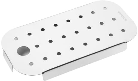 Vogue Stainless Steel Heavy Duty GN Drainer Tray for GN 1/4 - Helps Maintain Food Fresher, Dishwasher Safe FU269 | Keeps ingredients fresh by draining excess liquids, with a handy finger hole for quick, easy lifting.