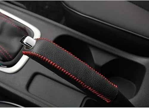 BDVIK Cubierta Freno Mano del Coche para Skoda Fabia Mk3 (NJ) 2014 2015 2016 2017 2018 2019 2020 2021,PU Cuero Protectora Resistente al Desgaste Cómoda Antideslizante Interiores Accesorios