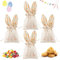Shyllin 4 Stück Osterhase Tuch Taschen, 15 * 18CM Osterhasen Taschen mit Kordelzug, Osterhasen Tüten mit Kordelzug und Hasenohren-Design, geeignet zum Sammeln von Ostereiern und Süßigkeiten
