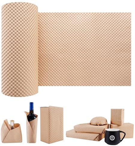 SZSYumUnion Papier-Luftpolsterfolie, Packpapier für Umzug, Versand und Geschenkverpackung, nachhaltige Verpackungsmaterialien für Umzugskartons und zerbrechliche Gegenstände (30CM x 30M)