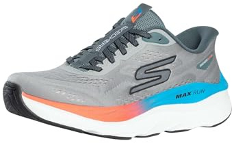 Skechers Herren Max Run Hands Free Slip-ins Sneaker | Freihändige Slip-Ins, maximale Dämpfung, luftgekühlte Goga-Matten-Einlegesohle, ultraleichte Zwischensohle, Goodyear Gummi