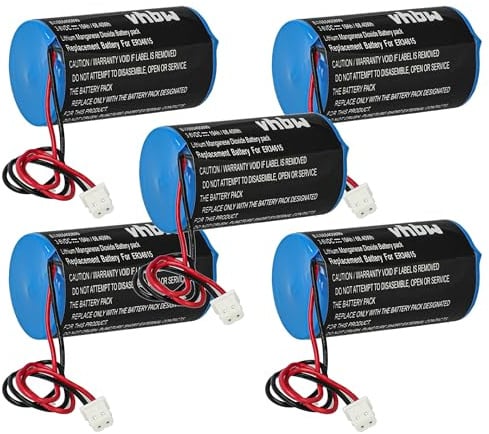vhbw 5X Batterie kompatibel mit Visonic SR-730, MCS-730 AC Alarmanlage, Alarmsystem, Funk-Außensirenen (19000 mAh, 3,6 V, Li-MnO2)