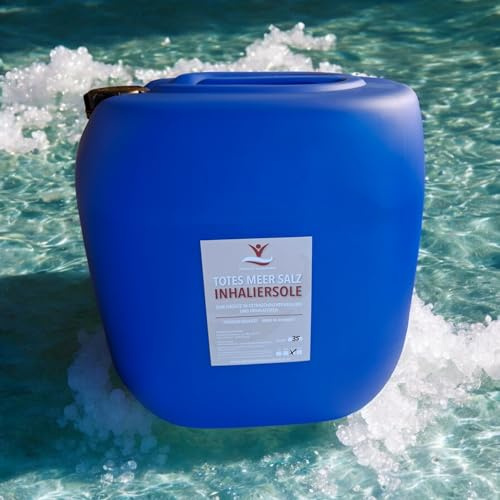 Totes Meer Salz Inhaliersole für Vernebler und Inhalatoren, 35 Liter, 5% Konzentration
