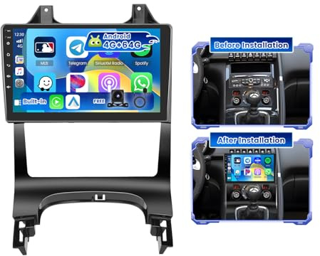 Hikity 4G+64G Android 15 Autoradio 9 pour Peugeot 3008 CarPlay | Wireless CarPlay. Android Auto. FM/RDS. BT. GPS. WiFi. SWC. Lien Miroir. Caméra + MIC