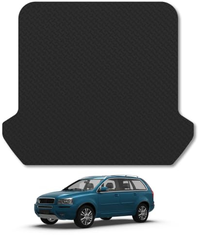 Volvo XC90 (2002-2014) 5mm Rubber Boot Mat | Heavy Duty Rubber Tailored Fit Boot Liner Full Coverage Durable Waterproof Accessories Easy Clean Anti Slip Made in the UK