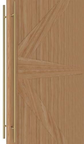 LVYIHAN Tirador de Puerta Corredera 150 cm, Oro Titanio, Redondo, Doble Cara