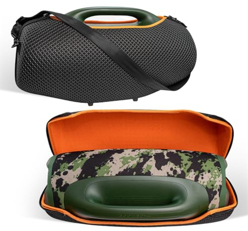 LiLiTok Tragbaretasche Hartes Schallübertragendes Gewebe für JBL Boombox 4 Tasche, Hartschalen-Schutzhülle Aufbewahrungstasche mit Schultergurt
