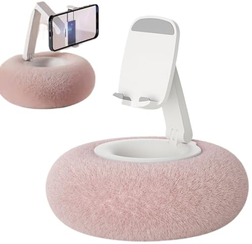 Wisylizv Plush Tablet Phone Holder - Adjustable Soft Tablet Stand with 180° Rotation | Bed Sopørte Adjustable and Stable Desk for Streaming | Video Call