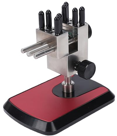 Cryfokt Mini-Schraubstock aus Edelstahl 304 mit 360° Drehbarem Fuß, Verstellbarem 8-Stangen-System, Spannbereich 0,25–31,75 Mm, Ideal für die Reparatur von RC-Modellen, Schmuck und