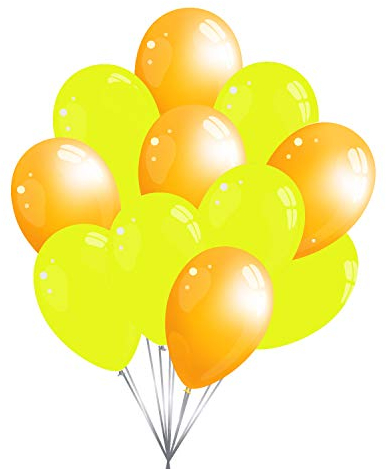 Premium Luftballons in Gelb Orange - Made in DE - 100% Naturlatex & 100% biologisch abbaubar - 50 Stück - Geburtstag Party Karneval - für Helium geeignet - twist4®
