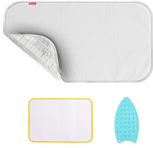 Verbesserte dicke Bügelmatte, Reise-Büecke, tragbar, doppelseitig, hitzebeständig, für Waschmaschine, Trockner, Tisch, Arbeitsplatte, Bügelbrett für wenig Platz (55,9 x 119,4 cm)