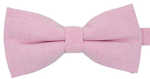 Ecravate - Noeud papillon pastel uni Rose. En Coton